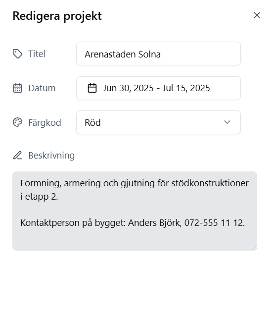 Projektinformation